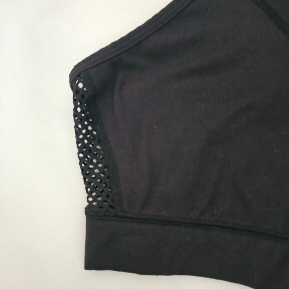 Betsey Johnson Performance Women's Black Zip Front Mesh Yoga Sports Bra Large - Picture 11 of 15